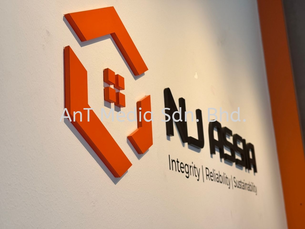 Acrylic 3D Lettering and Diecut Black Sticker