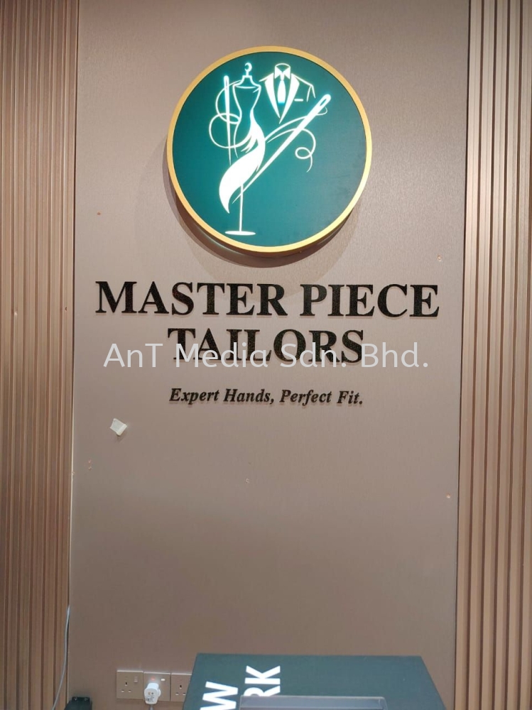 Elevate Your Boutique's Interior with Premium Signage like MASTER PIECE TAILORS!