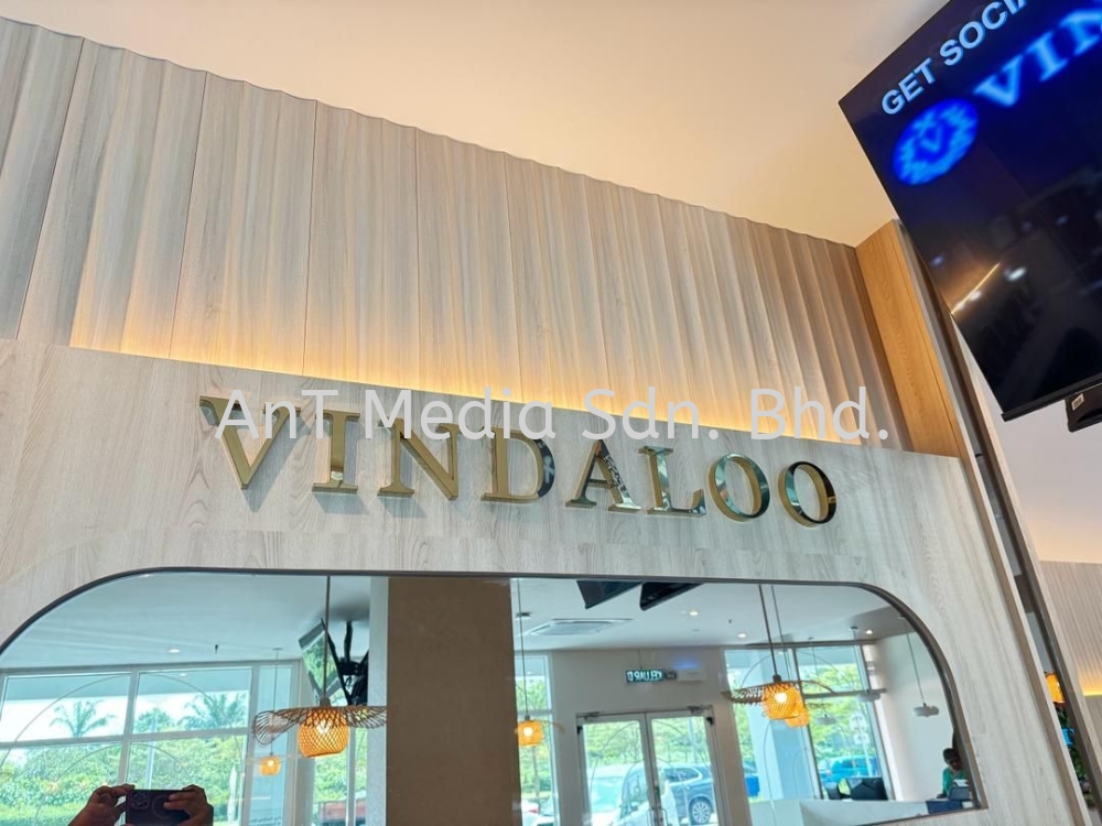 Stainless Steel Mirror Gold Signage